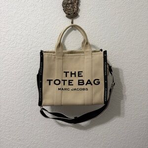 Marc Jacobs Beige Tote Bag with Black Accents